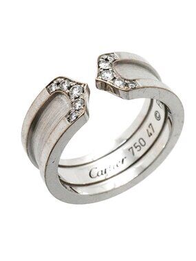 Cartier Ring C2 18K White Gold Diamond